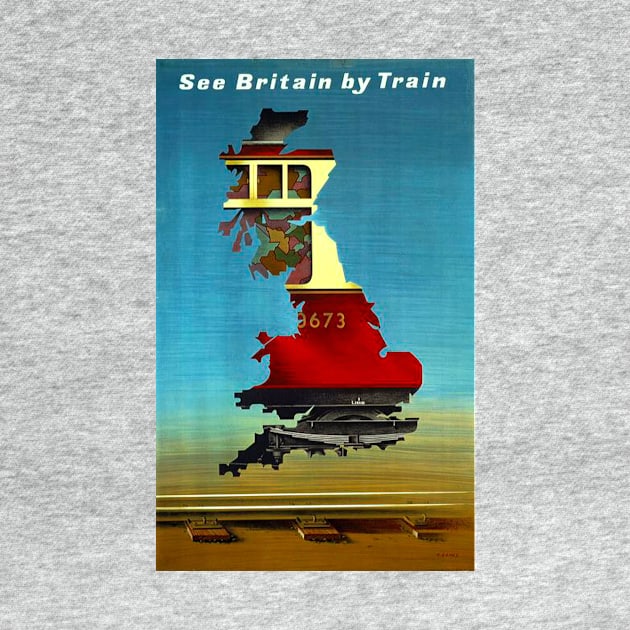 Vintage Travel Poster - See Britain by Rail by Starbase79